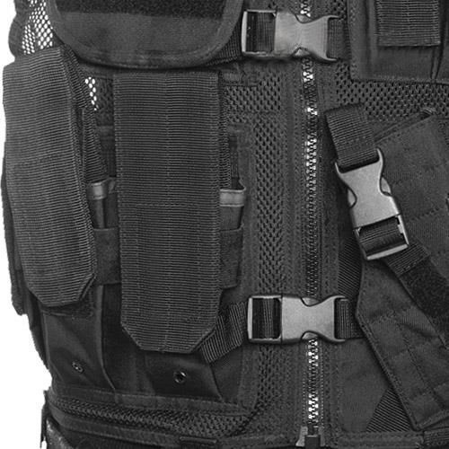 USMC TACTICAL VEST - WITH NET AND BELT - Mil-Tec® - BLACK