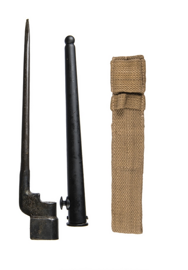 British Spike Bayonet With Scabbard/frog Used