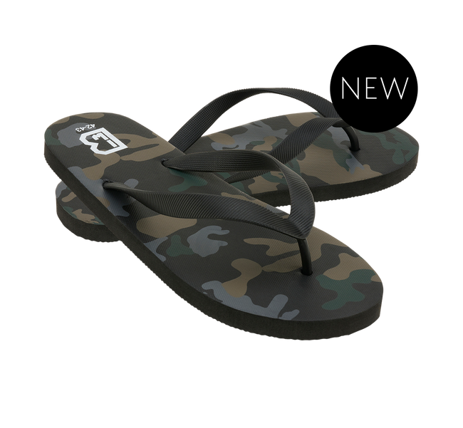 BEACH SLIPPERS - DARK CAMO