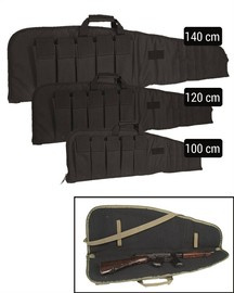 Black 120 CM RIFLE CASE WITH STRAP