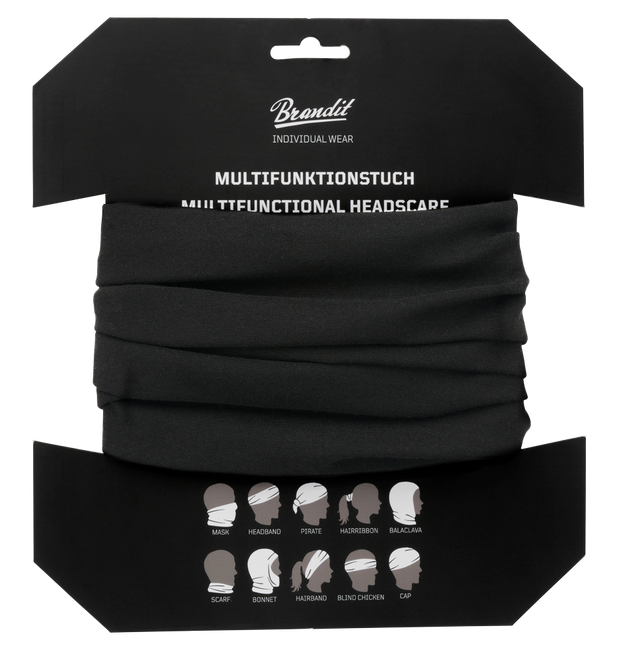 MULTIFUNCTIONAL BANDANA - BLACK - BRANDIT