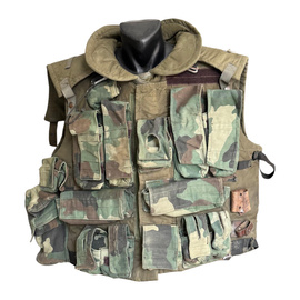 Bulletproof Vest Type M - Romanian Army Military Surplus - Woodland/Olive Green Camouflage - In Good Condition