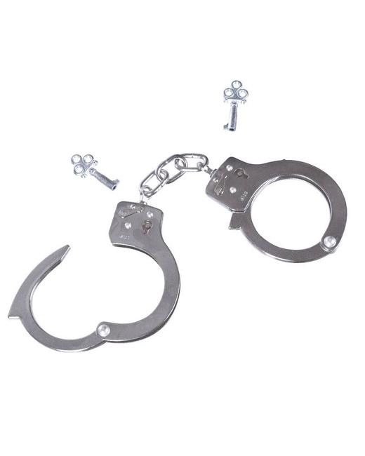 NICKEL-PLATED SINGLE LOCK HAND CUFFS