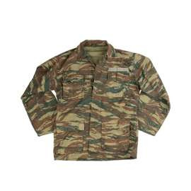 BDU FIELD JACKET - GREEK LIZARD CAMOUFLAGE - MILITARY SURPLUS - USED