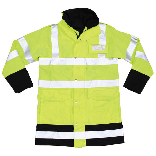 GB RAIN JACKET - SIGNAL YELLOW - LINED, VARIOUS DESIGNS - USED