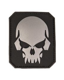 BLACK PVC SKULL 3D PATCH W. HOOK and LOOP CLOSURE