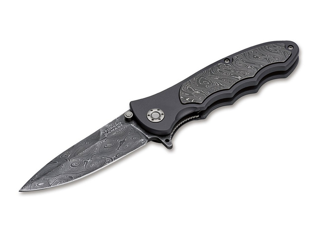 Böker Manufaktur Solingen Leopard-Damascus III Collection pocket knife