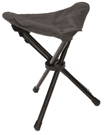 3-LEGGED FOLDING STOOL FOR CAMPING - Mil-Tec® - BLACK