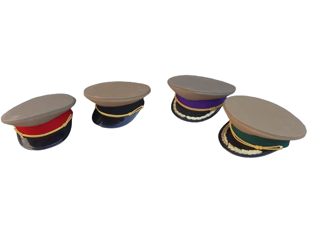 RSR OFFICER CAP - ARTILLERY/TECHNICAL - ROMANIAN ARMY MILITARY SURPLUS - OD GREEN - LIKE NEW