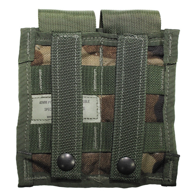 US bullet pouch, "MOLLE", woodl., orig., used 12 cm, depth: 3 cm, heigh: 13