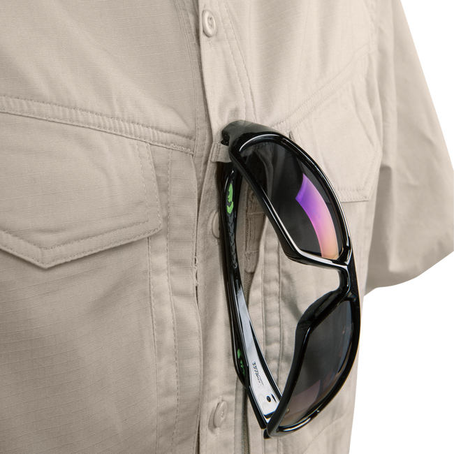 SHORT-SLEEVED SHIRT - DEFENDER MK2 - POLYCOTTON RIPSTOP - Helikon-Tex - BLACK