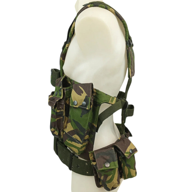 HARNESS, TACTICAL VEST - RIPSTOP CANVAS - DPM CAMO - GENUINE MILITARY SURPLUS ROMANIAN ARMY - NEW