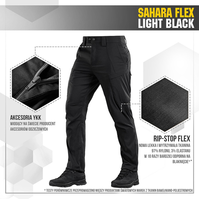 Sahara Flex Tactical Pants - Black - M-Tac
