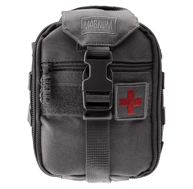 MOLLE POUCH FOR FIRST AID KIT - 18x14x7 CM - Magnum® - GRAY (Forged Iron)