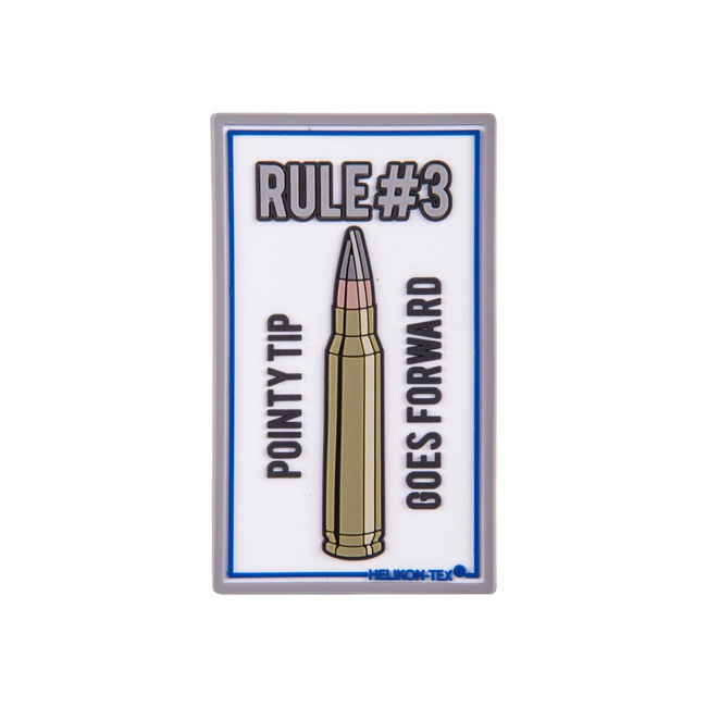 "RULE#3" PATCH - PVC - WHITE