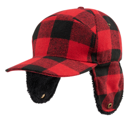 WINTERCAP "LUMBERJACK" - RED/BLACK - BRANDIT