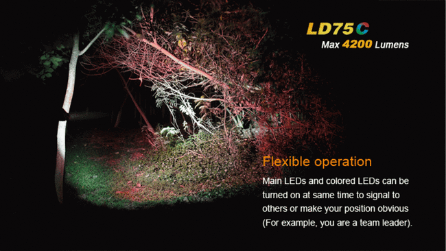 Flashlight Fenix LD75C, water resistant