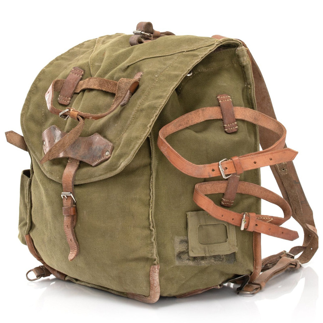 Military Olive Romanian Retro Rucksack - RSR Romanian army - OD Green - In good condition