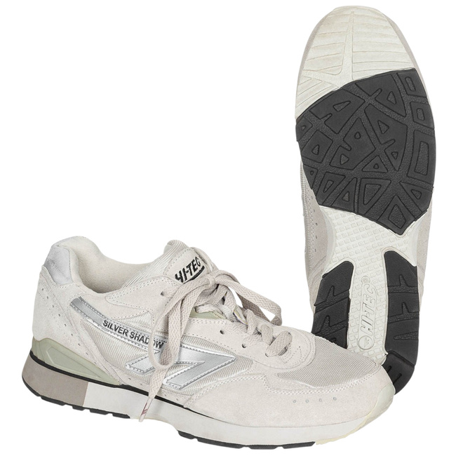 SPORTS SHOES - HI TEC - SILVER SHADOW - BRITISH ARMY MILITARY SURPLUS - WHITE - USED