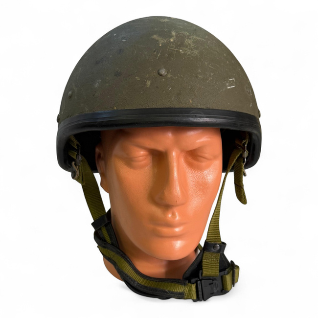 Ballistic Helmet - Military Surplus Romanian Armed Forces - Olive Green - Used / Deco