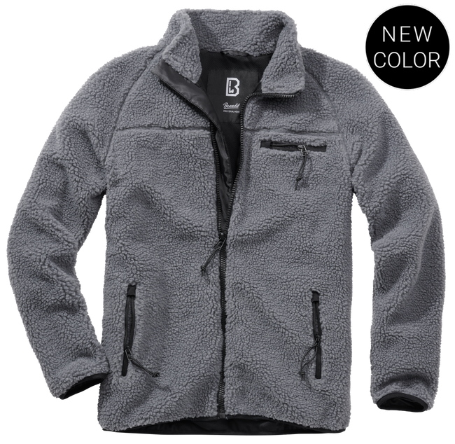 TEDDYFLEECE JACKET - ANTHRACITE - BRANDIT