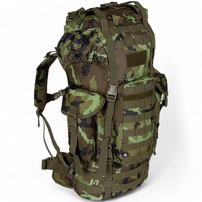 BACKPACK COMBAT BW - MOLLE - ALUMINUM ROD - 65 L - MFH - CZ M95 CAMO