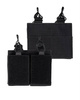 DOUBLE MAGAZINE POUCH WITH HOOK N LOOP BACKSIDE - Mil-Tec® - BLACK
