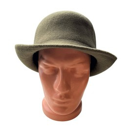 WOOLEN HAT - GREEN OD WITHOUT BAND - ROMANIAN ARMY MILITARY SURPLUS - LIKE NEW