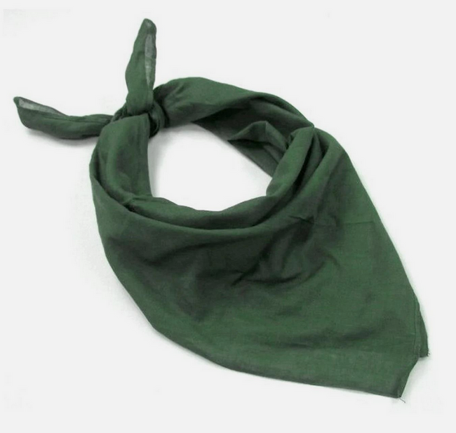 BANDANA - 80 x 80 CM - OD GREEN - MILITARY SURPLUS SWEDISH ARMY - LIKE NEW