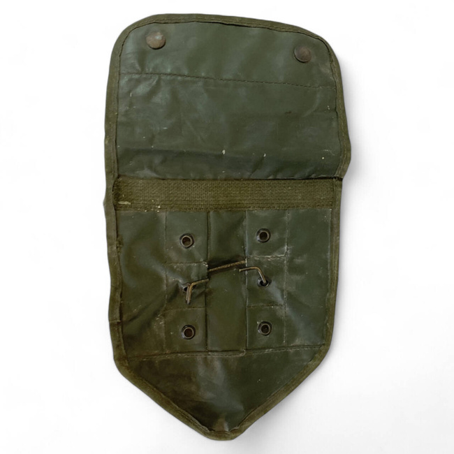 PROTECTION COVER FOR FOLDABLE SHOVEL - BELGIAN ARMY MILITARY SURPLUS - OLIVE GREEN - USED