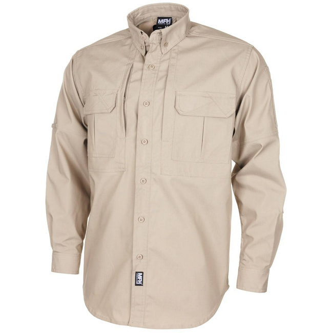 SHIRT "ATTACK" - LONG-SLEEVED - RIP-STOP - KHAKI