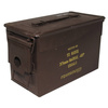 BRITISH AMMO BOX, SIZE 2, BROWN - USED
