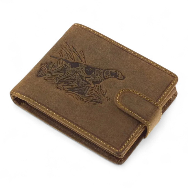 Leather Wallet for Hunters with Print - Dog - GreenDeed