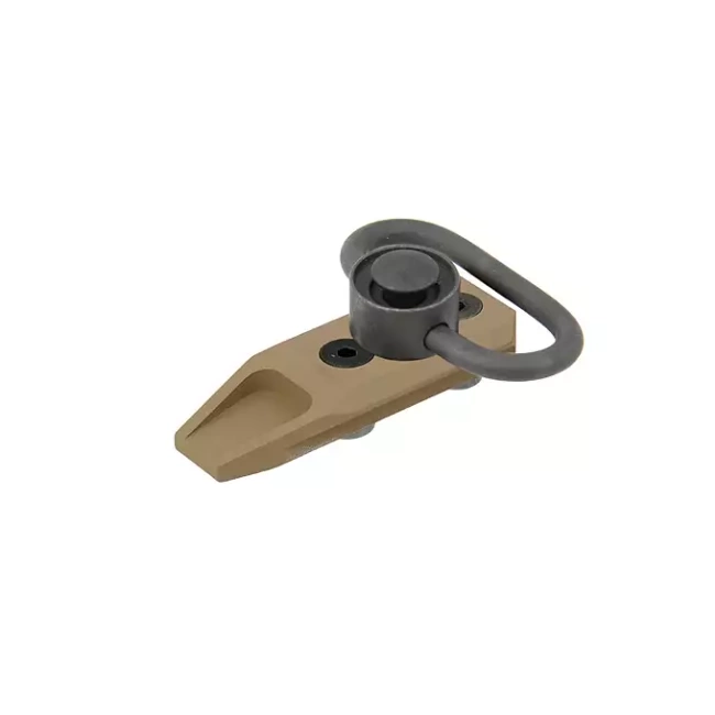 Quick detachable sling mount with pivot for Key-Mod handguard - Tan - Big Dragon