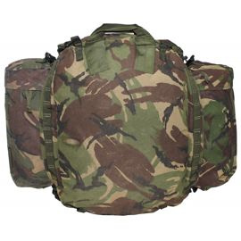 GB Backpack, "Other Arms", side pockets, DPM camo, used 50 x 40 x 22 cm
