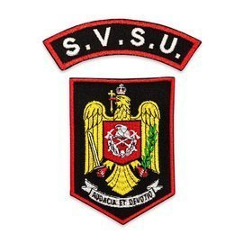 Embroidered SVSU emblem, with sewing application