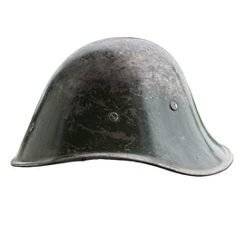 Rare collector's M1939 helmet dutch model, model WW2 34/39 - Surplus Romanian Army - worn, with rust marks
