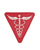 RED PVC MEDICAL 3D PATCH W. HOOK&LOOP CLOSURE