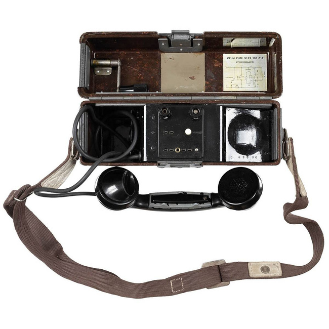 FINNISH FIELD PHONE - MILITARY SURPLUS - USED - TOP CONDITION