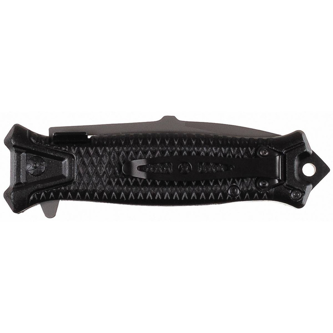 Jack Knife, "Snake", one-handed, black, metal handle