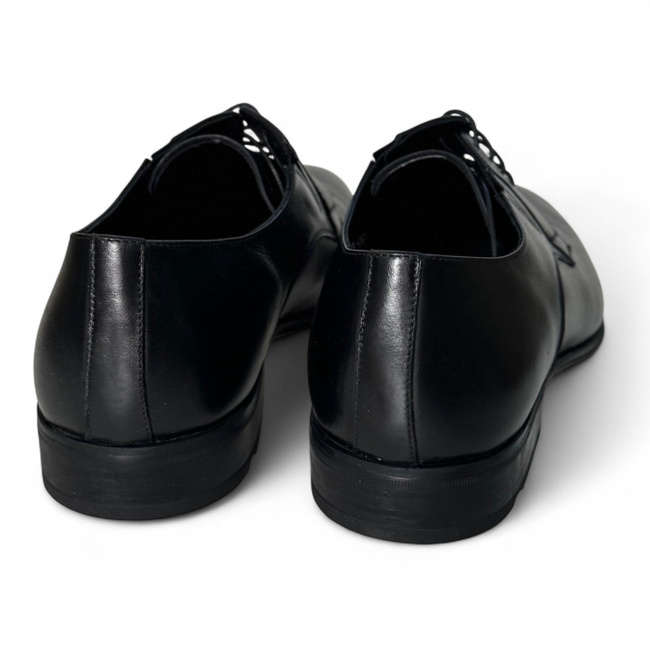 Classic Leather Shoes for Local Police, ANP, Gendarmerie, and IGSU - MARISDAL Shoes - Black Vitello