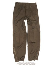 ITALIAN FIELD PANTS - WITH ZIPPER - OD - MILITARY SURPLUS - USED