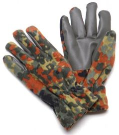 GLOVES FLEECE ´ALPINA´ FINGER W/ PVC PALMS FLECKTARN CAMO