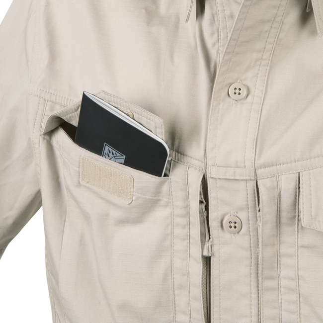 SHORT-SLEEVED SHIRT - DEFENDER MK2® - POLYCOTTON RIPSTOP - Helikon-Tex® - KHAKI