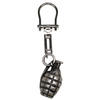 Key chain, ring, trinket, hand grenade, silver