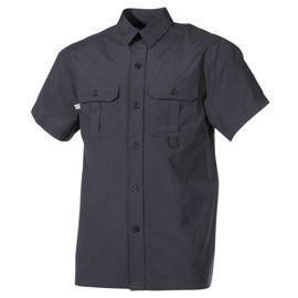 Outdoor Shirt, short sleeves, Black, Microfibre