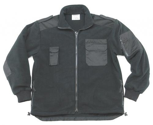 FLEECE-JACKET ZIPPER BLACK