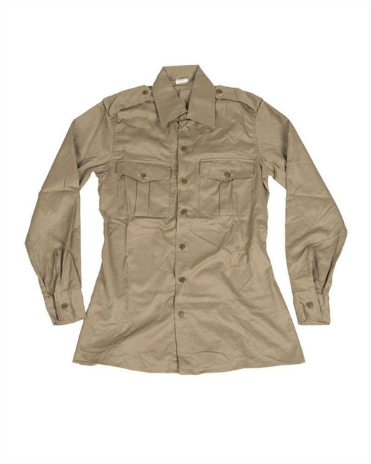 ITALIAN SHIRT - KHAKI - MILITARY SURPLUS - LIKE NEW - SIZES S-M