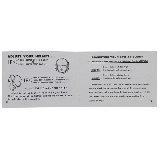 US user manual, for helmet SPH-4, like new