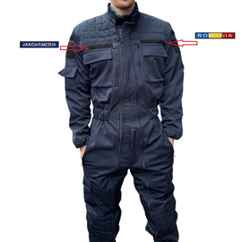 Winter Softshell Coverall For Gendarmes - With JANDARMERIA Patch And Tricolor Emblem - Navy Blue - Lecter Tactical
